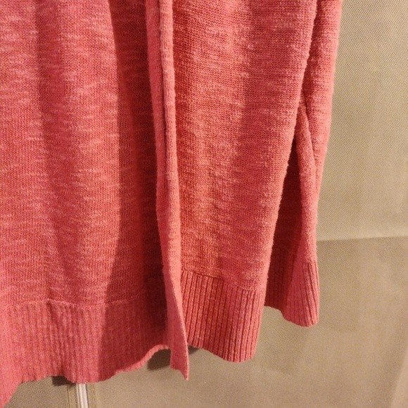 GAP Pink Rosette Rayon Blend Knit Open Front Cardigan Wms Sz Med - Picture 3 of 10